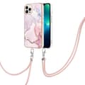 Miniatyrbilde 1 av 4: Galvanisert Marmor TPU-deksel til iPhone 15 Pro Flerfarget Multicolor