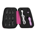 9-i-1 USB Uppladdningsbart LED-belyst virkkit med rosa fodral