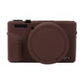 Mjukt silikonfodral med linsskydd för Canon PowerShot G7 X Mark III / G7X3 Kaffe Kaffe Kaffe