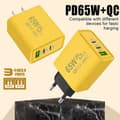 Miniatyrbilde 2 av 10: 65W USB C Lader Hurtiglading EU Plugg PD USB-C Type-C Hurtiglading yelllowB EU PLUGG yelllowB EU PLUGG yelllowB EU PLUG