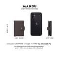 Miniatyrbillede 3 af 3: Sort - RFID NFC Beskyttelse Pung Kort Holder 5 Kort (Ægte Læder) Sort