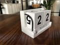 Miniatyrbild 3 av 5: Träblockskalender Vintage Eviga Block Med Månadsdatumvisning