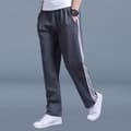 Miniatyrbillede 5 af 6: Herre joggingbukser, løs pasform, plus size, lige ben, sort 5XL