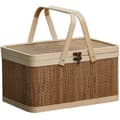 Bambukorg Natur -Vänlig Vävd Korg Bambu Picknickkorg