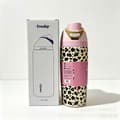 Owala Freesip 16oz Vandflaske Rustfrit Stål Pink Leopardprint