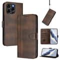 Line Splicing Buckle Retro læder telefoncover [DB] til DOOGEE Note 58 / 58 Pro For DOOGEE Note 58 / 58 Pro