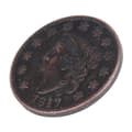 Miniatyrbilde 2 av 8: Vintage 1817 USA 1 Cent Messing Minnesmyntsamling