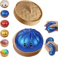 Blinkande Dumpling Squishy Leksak med Låda, Lysande Stressavlastande Klämleksak (Blå) robinblå robin blue
