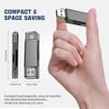Miniatyrbillede 7 af 7: USB3.0 +USB C til SD-kortlæser iPhone Sort - SD-kortlæser 3.0 USB C kortlæser 3.0 USB C card reader