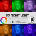 Miniatyrbilde 2 av 7: Manga My Hero Academia Shoto Todoroki Figur 3D-lampe LED nattlys berørings-/fjernkontroll for barn, gutter, soveromsdekorasjon, akryl bordlampe