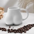 Miniatyrbillede 2 af 4: Keramisk Numse Krus Numse Krus Kaffekop Sjov Tekop 300ml Numse Keramisk Kaffekrus Balde Krus Kop til Kaffe Mælk Te black