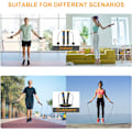 Miniatyrbild 5 av 7: Smart hopprep, Fitness Hopprep med vikt/varv/tid/kalorirekord, Justerbar digital räkning Hopprep för hemgym, Sladdlös Hopprep