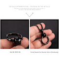Miniatyrbillede 4 af 7: Kors Eternal Ring Halskæde Vedhæng i Rustfrit Stål Vedhæng Halskæde til Mænd Kvinder Bedste Ven Halskæder Black