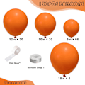 Miniatyrbillede 2 af 8: 130 stk. orange balloner i forskellige størrelser 18\" 12\" 10\" 5\" ballonbue guirlande sæt perfekt til fødselsdagsfest, dimission, babyshower, bryllup, ferie Orange