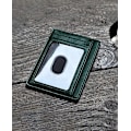 Miniatyrbillede 3 af 5: Slank Minimalistisk Forlomme RFID-Blokerende Læderpung til Mænd og Kvinder, Overraskelsesgaver til Mænd, Far og Bedstefar Green