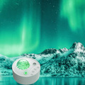 Miniatyrbild 4 av 9: Sängkammare nattljusprojektor med 14 ljuseffekter och fjärrkontroll för norrskensprojektorn, utrustad med mobil Bluetooth och timer White