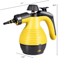 Miniatyrbillede 8 af 8: Håndholdt trykpådamprenser, multifunktionel damprenser, dampstrygejern, 1050W, med tilbehør (gul)