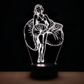 Miniatyrbilde 1 av 4: Marilyn Monroe Lampe 3D Illusions nattlys, fjernkontroll bordlampe, USB-lader belysning hjemmedekorasjon for barn, bursdagsgave LED-farger O