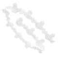 Miniatyrbild 10 av 10: Dekorativ spets pärlband polyester broderad lapp kläder dekor tillbehör 1 YardWhite