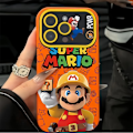 Miniatyrbild 1 av 5: 2024 Nytt Estetiskt Telefonfodral för iPhone, Mario Telefonfodral för Flickor Kvinnor Cool Trendig Design Mjuk TPU Presentfodral för iPhone Orange iPhone 15 Plus