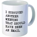 Miniatyrbild 2 av 2: Jag överlevde ett annat möte办公室陶瓷杯马克杯子Dunder Mifflin