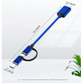 Pikkukuva 3 / 5: 2 in 1 USB C -kaapeli YACSEJAO Type C & Micro USB -kaapeli USB 3.0 -liitäntään Nopea lataus punottu johto OTG kaikille Android -laitteille Älypuhelimet，Tabletit，MP4 ja