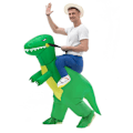 Miniatyrbilde 1 av 3: Oppblåsbart Dinosaur Kostyme, Oppblåsbart Dinosaur Kostyme, Oppblåsbart Halloween Kostyme Green S（90-120CM）
