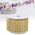 Miniatyrbillede 4 af 10: 3PCS Rhinestone Mesh Roll Shiny Diamond Wrap Ribbon Trim DIY Håndlavet DekorationGuld
