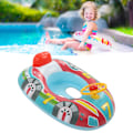 Miniatyrbild 1 av 8: Yacht Pool Float Uppblåsbar Yacht Styrning Hjul PVC Anti Läckage Ben Hål Småbarn Simma Float för Simning Sommar Blå Botten