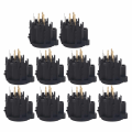 Miniatyrbilde 1 av 6: 10 stk 3-polet XLR hannkontakt lydkontakt montering chassis gullbelagt kobber