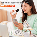 Pikkukuva 6 / 10: Mini Karaoke -laitteisto, tukee Bluetooth AUX USB -muistikorttia, kannettava Bluetooth -kaiutin langattomalla mikrofonilla White