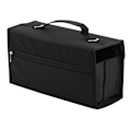 Miniatyrbillede 3 af 4: 80 Slots Multi Layer Høj Kapacitet Bære Markører Etui Opbevaring Penneholder Bærbar Taske Sort