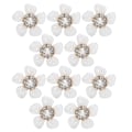 Miniatyrbilde 6 av 10: 10 stk Imitasjon Perle Blomsterformet Knapp DIY Anheng Bryllupsdekorasjon HårtilbehørRhinestones Kunstig Perle Blomst