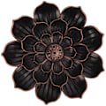 Miniatyrbillede 4 af 10: Røgelseholder i metal, 3 lag, unikt orientalsk look, lotus røgelsebrændere til meditationsrum, yogarum