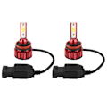 Miniatyrbilde 3 av 11: 1 Par Super Lyse Bil LED Hodelyskit Hodelyspærer 6000K 50W H8