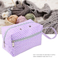 Miniatyrbillede 7 af 8: Holdbar og blød opbevaringspose til uld hæklede værktøjer tøjtrøjer (Square Purple S)