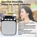 Miniatyrbild 3 av 10: Röstförstärkare Bärbar Uppladdningsbar Bluetooth Röstförstärkare med Trådlös Mikrofon Headset för Lärare Guide Black