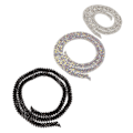 Miniatyrbilde 8 av 10: 3 meter 5 rader Rhinestone Trim Glitrende Glitrende Vakre 3 Farger Rhinestone Kjeder Applikasjon for Bryllupsklær
