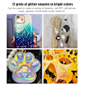 Miniatyrbild 2 av 7: 12 rutnät glitter paljetter set handgjorda DIY nagelkonst glitter paljetter dekaler set 3D nagelkonst dekorationer White