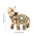 Miniatyrbillede 2 af 6: Heldig Feng Shui Grøn Elefant Statue Skulptur Rigdom Figur Gave Hjem Indretning L