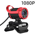 Miniatyrbild 1 av 7: 1080p-datornskamera med inbyggd mikrofon som stöder videosamtal, HD W B
