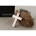 Miniatyrbillede 5 af 7: Herre Halskæde i Rustfrit Stål med Jesus Kristus Krucifiks Kors Herrens Bøn Vedhæng Black
