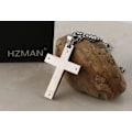 Miniatyrbillede 5 af 7: Herre Rustfrit Stål Jesus Kristus Krucifiks Kors Herrens Bøn Vedhæng Halskæde Silver