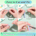 Miniatyrbilde 4 av 7: 2 ruller elastisk snor til armbånd, elastisk magisk elastisk snor perle snor smykke tråd til vennskapsarmbånd, halskjeder, leireperler, ponnyperle Black & White