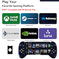 Miniatyrbild 2 av 7: Mobilspelkontroll för Android med 4 mappningsknappar, trådlös Bluetooth-spelkontroll designad för Xbox Game Pass Ultimate, Steam Link, GeForce NOW (F Black