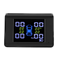 Miniatyrbild 3 av 11: Solcellsdriven TPMS 2.4 tum Bil Däcktrycksövervakningssystem med 4 Externa Sensorer ADAS Alarm