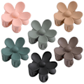 Miniatyrbilde 1 av 7: 6PCS Blomsterhårklemmer, Matte Klokkeklemmer for Kvinner, Blomsterklemmer for Tykt Tynt Hår, Store Hårklokkeklemmer for Jenter Green