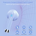 Pikkukuva 4 / 11: Langattomat nappikuulokkeet, Bluetooth 5.3 -kuulokkeet korvassa melunvaimennusmikrofonilla, nappikuulokkeet Stereo Bass, IP7 vedenpitävät urheilukuulokkeet, 32 tunnin toistoaika USB C Purple