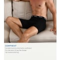 Miniatyrbild 5 av 6: Mjuka och andningsbara boxershorts i 6-pack för män, S-XXL, med öppen gylf All Black L