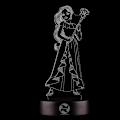 Miniatyrbild 6 av 7: 3D optisk illusionsnattlampa - 7 LED-färgförändrande lampa